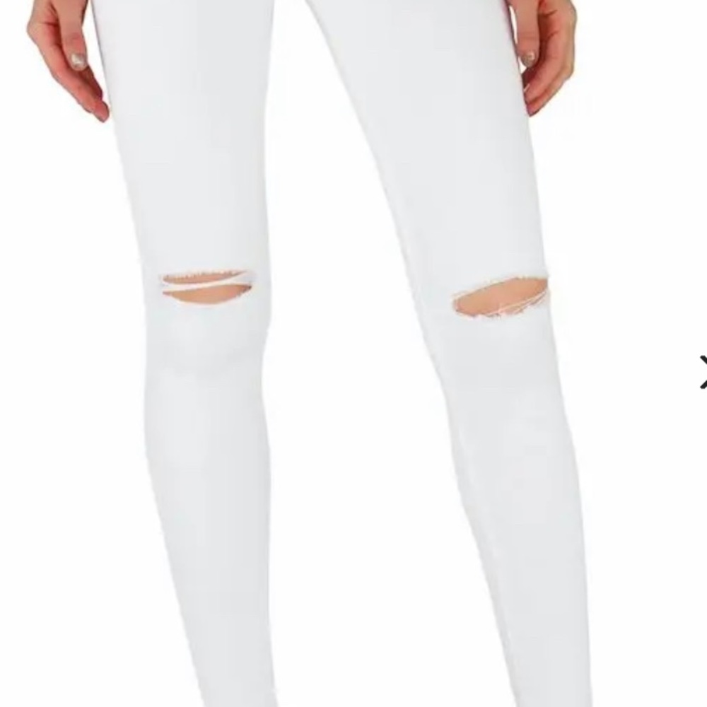 High wasted kids white Tractr jeans